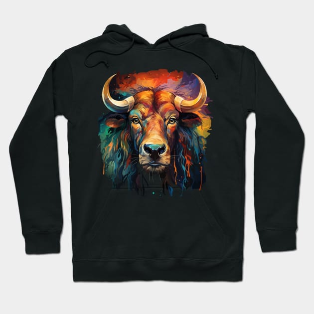 Wildebeest Rainbow Hoodie by JH Mart